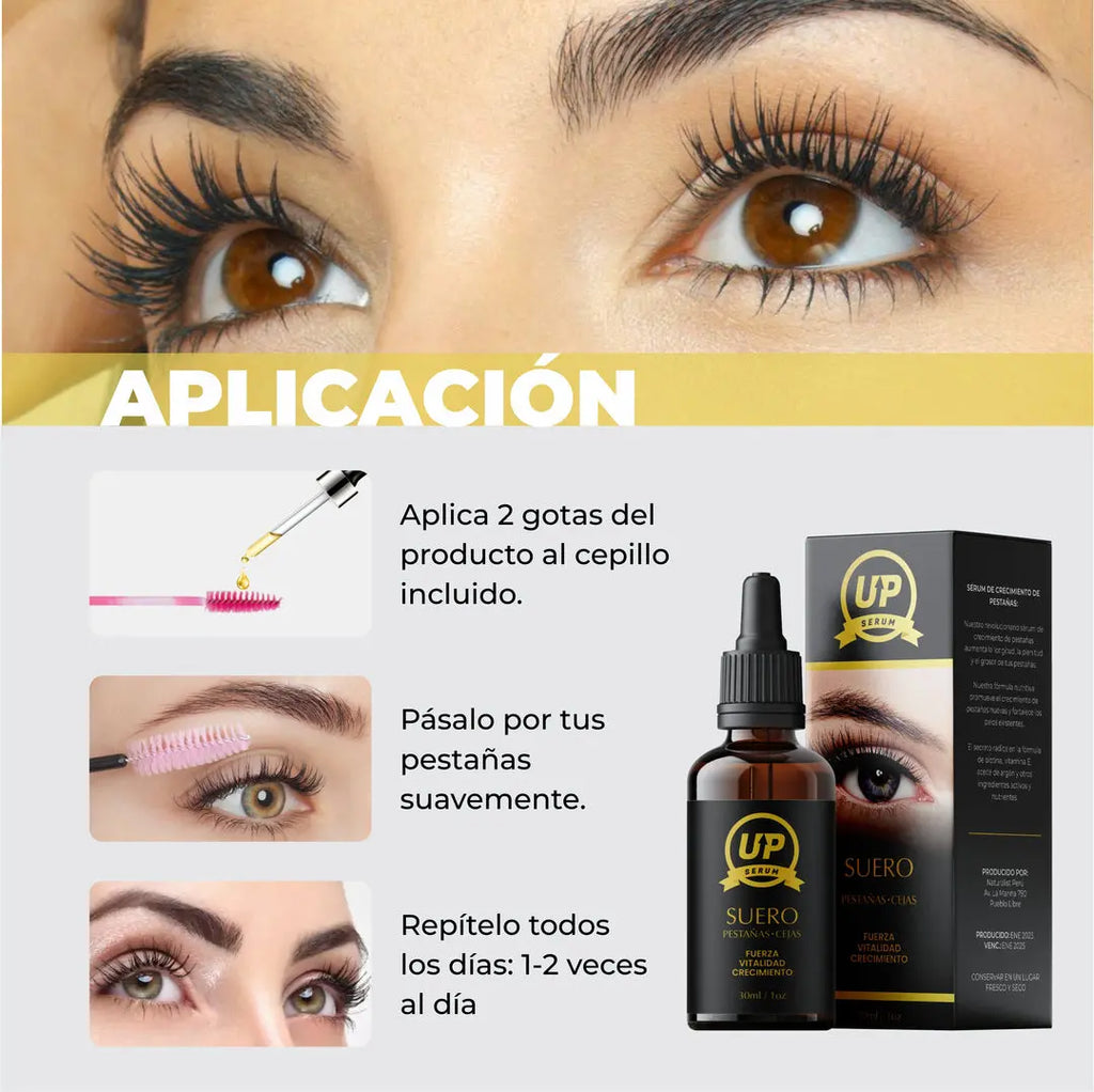SERUM UP CRECIMIENTO DE PESTAÑAS Y CEJAS 30ML/ Solo por hoy 2 X s/75.00