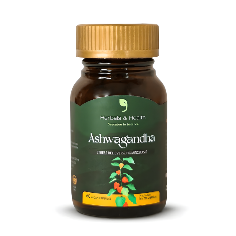 ASHWAGANDHA Cápsulas Naturales para el Estrés y Equilibrio