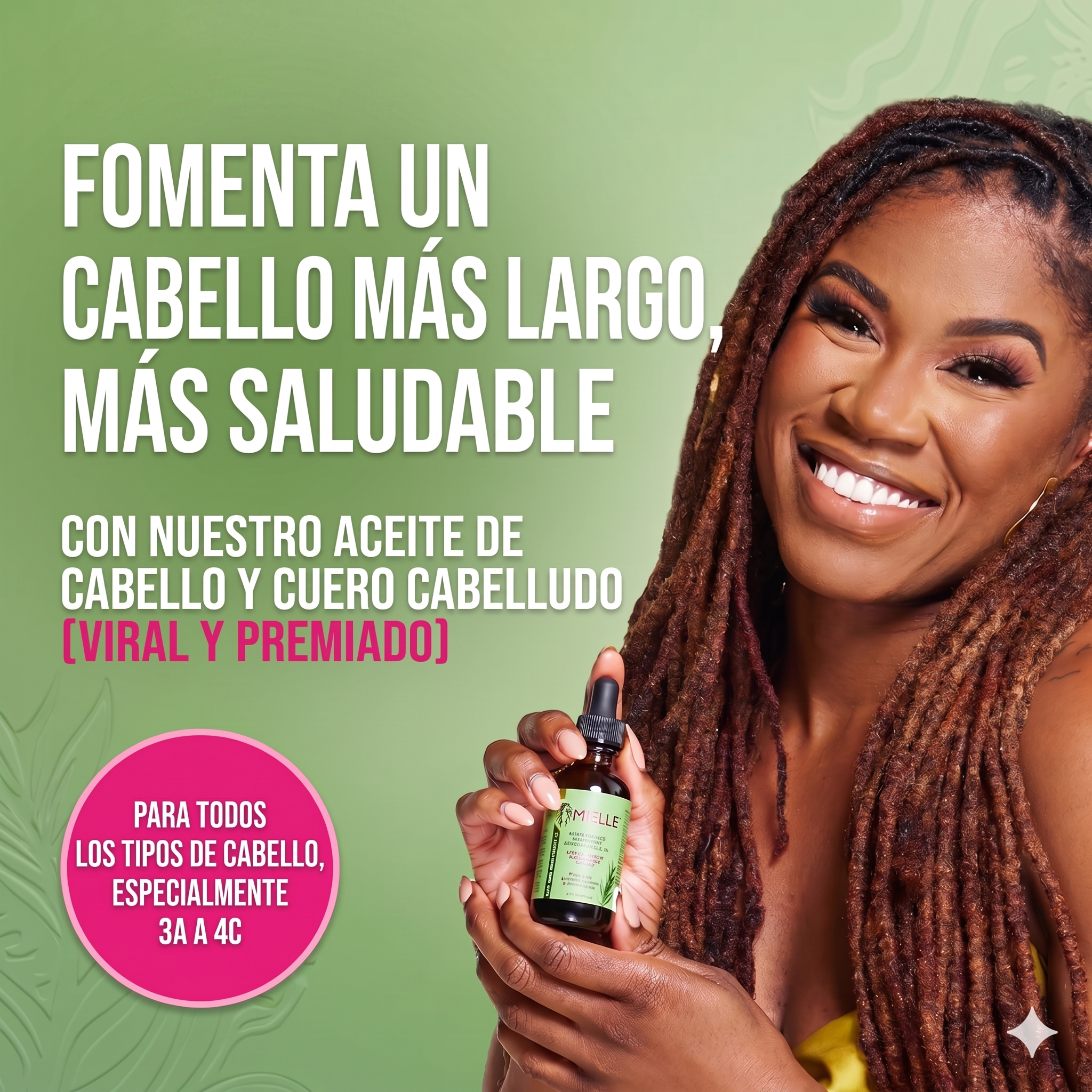 Mielle, Aceite para fortalecer el cuero cabelludo y el cabello, Romero y menta, 50 ml (2 oz. líq.)