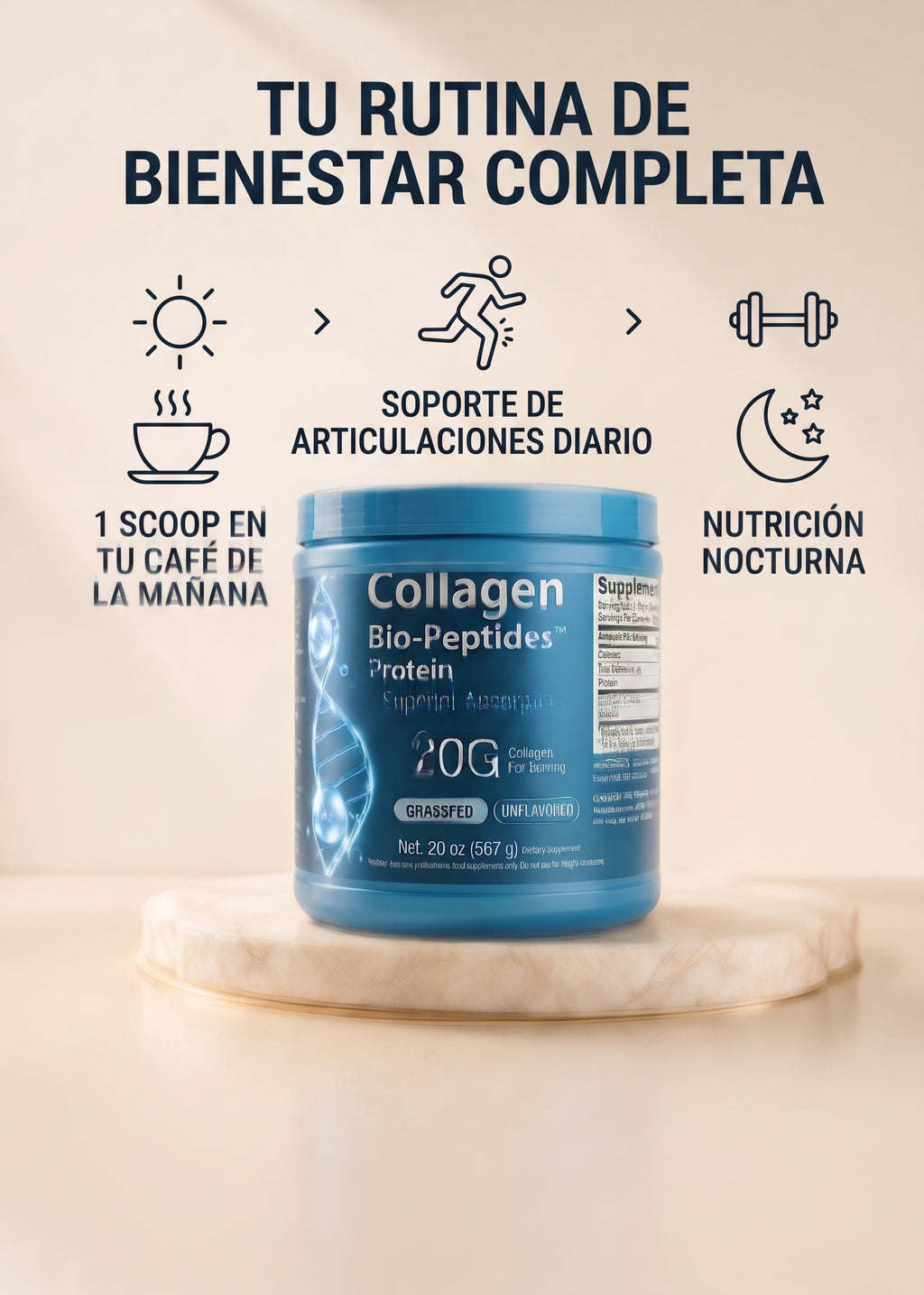 Collageno Bio-Peptides™, Proteína, Sin sabor, 567 g (20 oz)