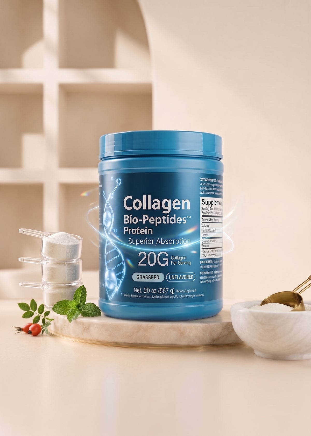 Collageno Bio-Peptides™, Proteína, Sin sabor, 567 g (20 oz)