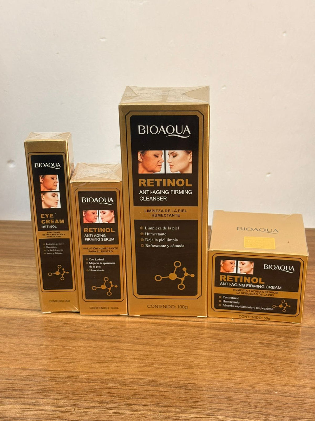 Kit BIOAQUA Retinol 4 en 1 | Piel Más Firme, Suave e Hidratada