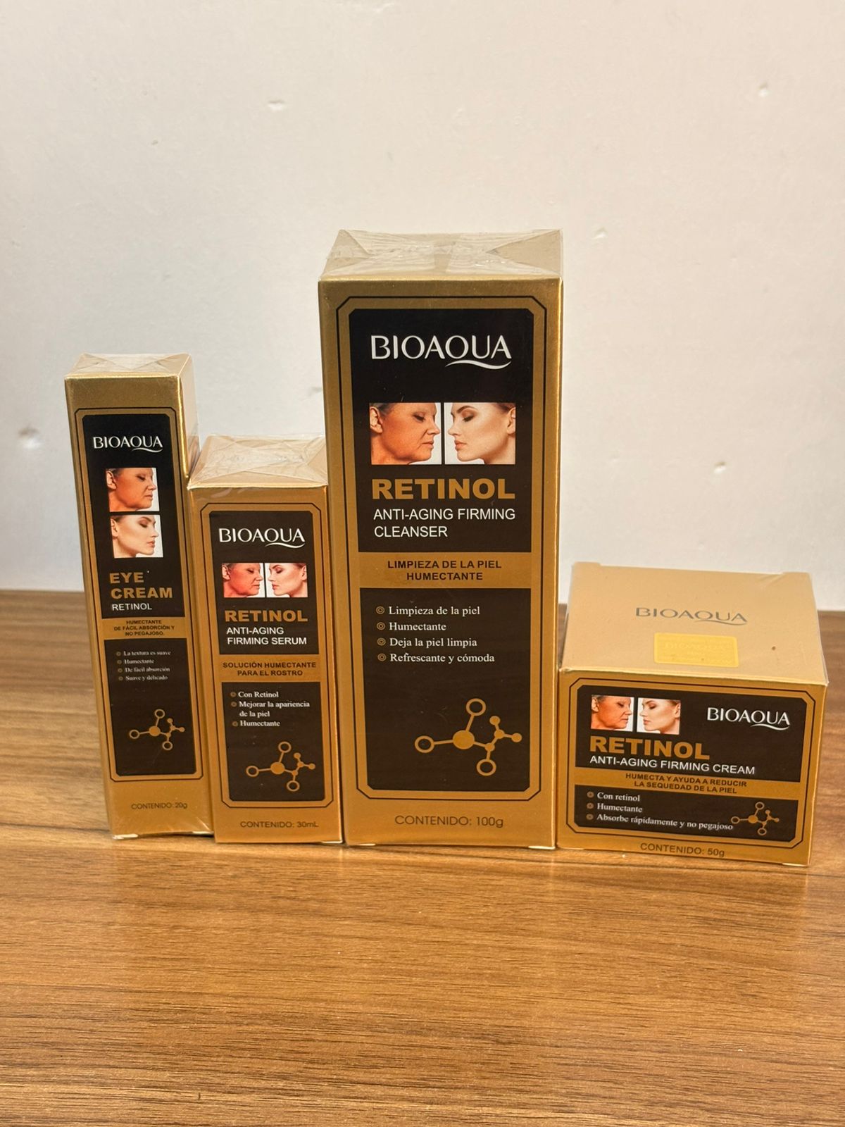 Kit BIOAQUA Retinol 4 en 1 | Piel Más Firme, Suave e Hidratada