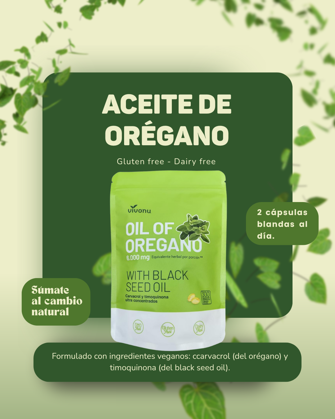 🌿Aceite Orégano + aceite de semillas negras en Cápsulas – Potente Apoyo Natural