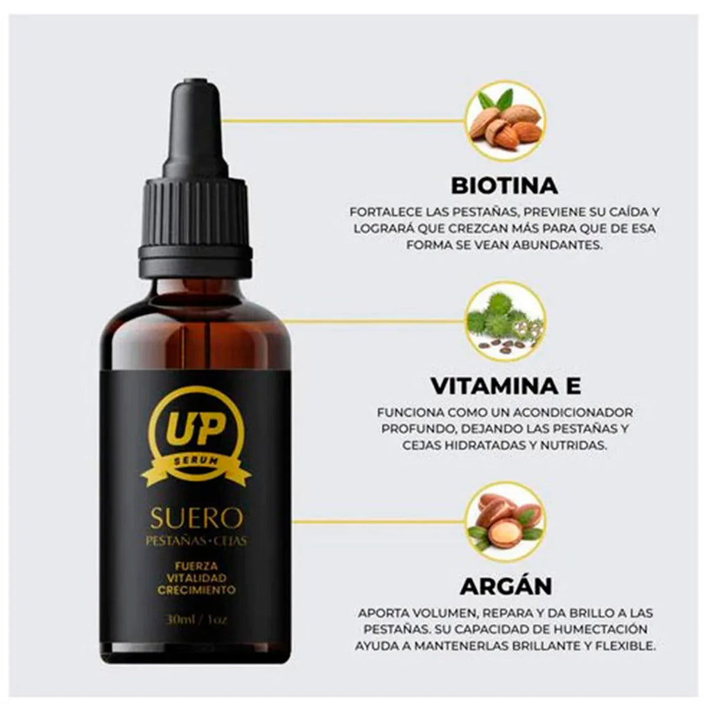 SERUM UP CRECIMIENTO DE PESTAÑAS Y CEJAS 30ML/ Solo por hoy 2 X s/75.00