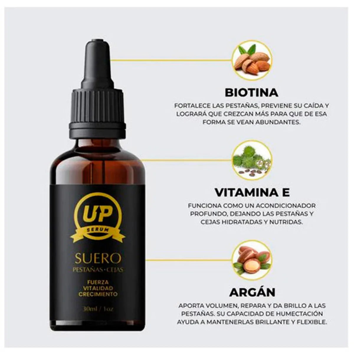 SERUM UP CRECIMIENTO DE PESTAÑAS Y CEJAS 30ML/ Solo por hoy 2 X s/75.00